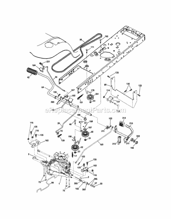 Page D Diagram and Parts List for 917T287121  Craftsman Lawn Tractor