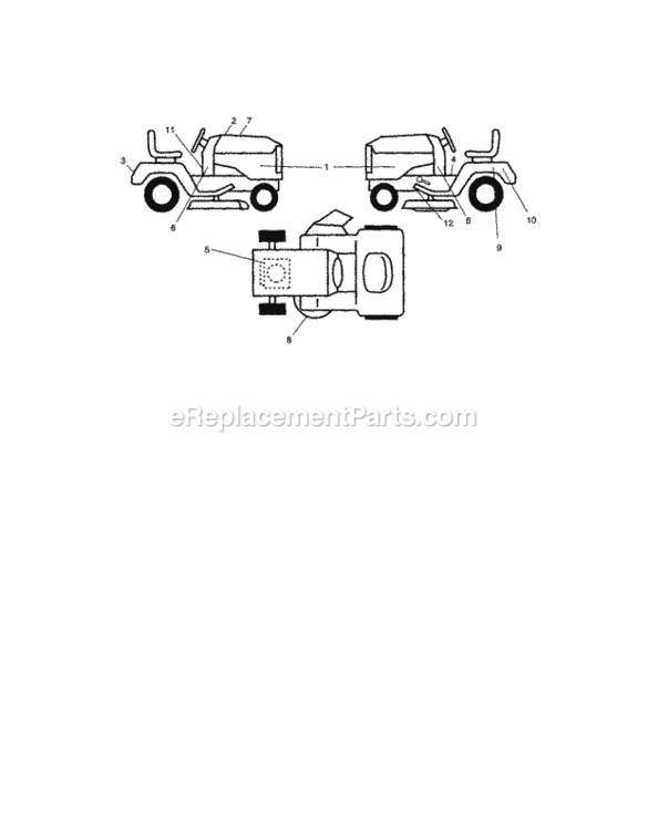 Page G Diagram and Parts List for 917T287121  Craftsman Lawn Tractor