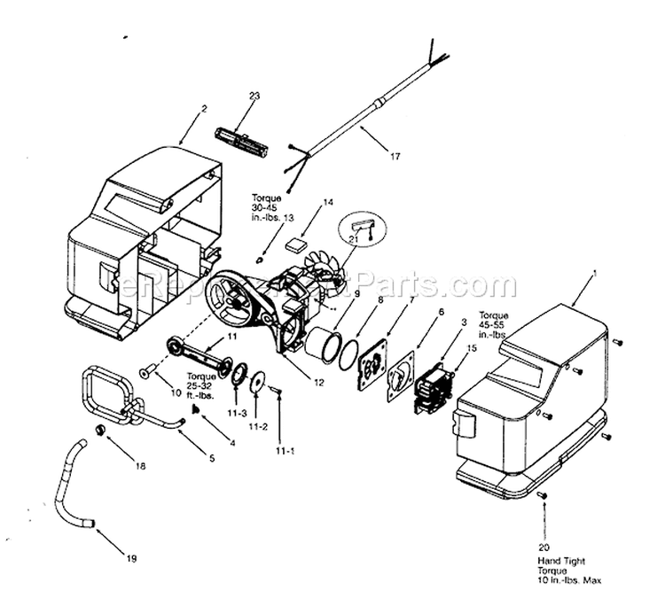 Pump Assy Diagram and Parts List for 919152144  Craftsman Compressor