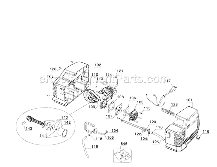 Pump Diagram and Parts List for 919152160  Craftsman Compressor