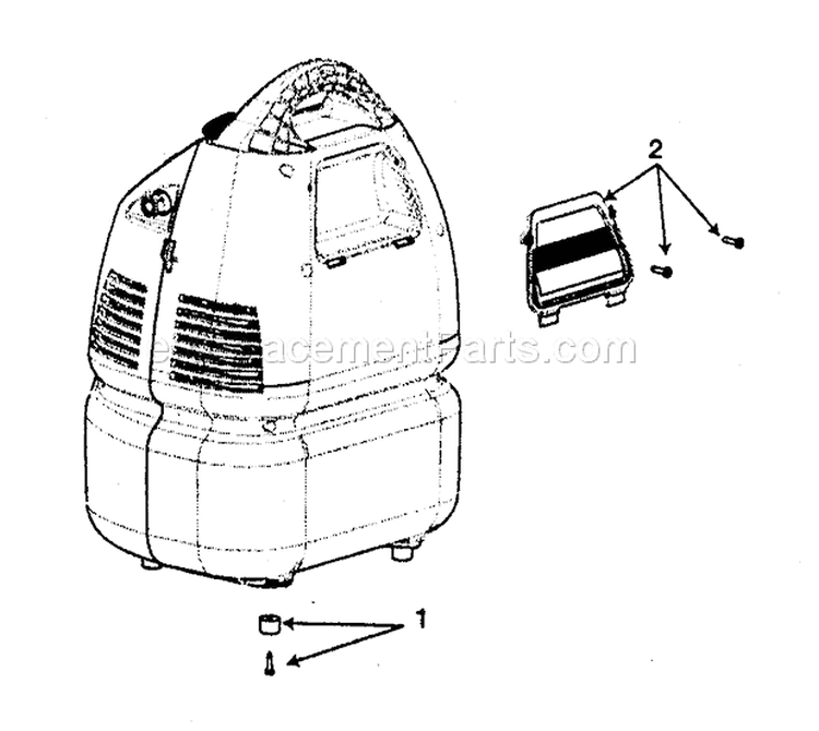 Air Compressor Diagram and Parts List for 919152391  Craftsman Compressor