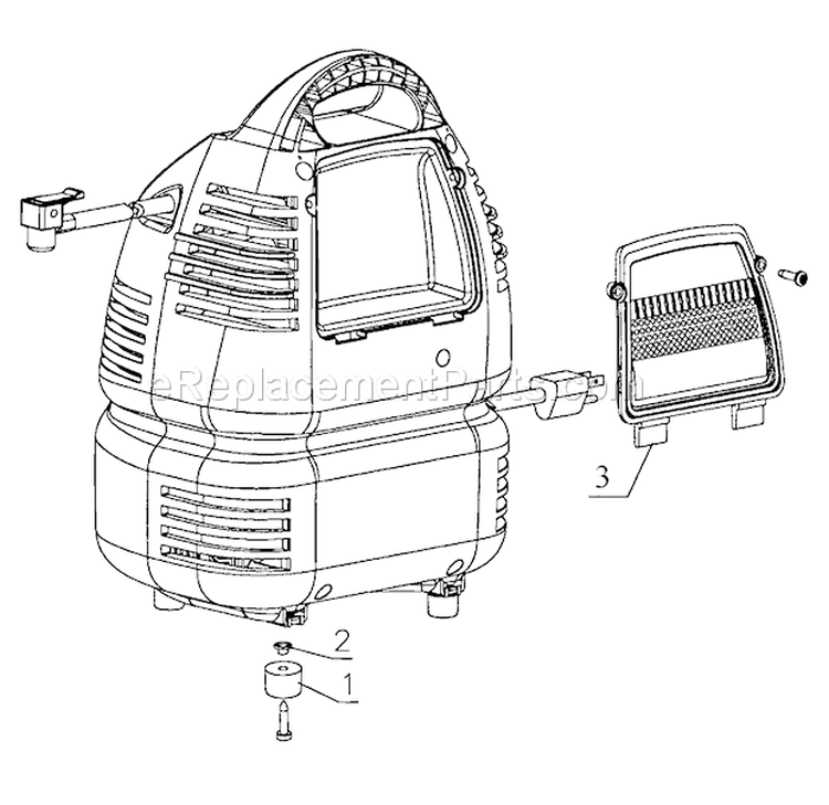 Cabinet Parts Diagram and Parts List for 91915309TYPE1  Craftsman Compressor