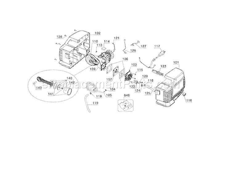 Pump/Shroud Diagram and Parts List for 919153160  Craftsman Compressor