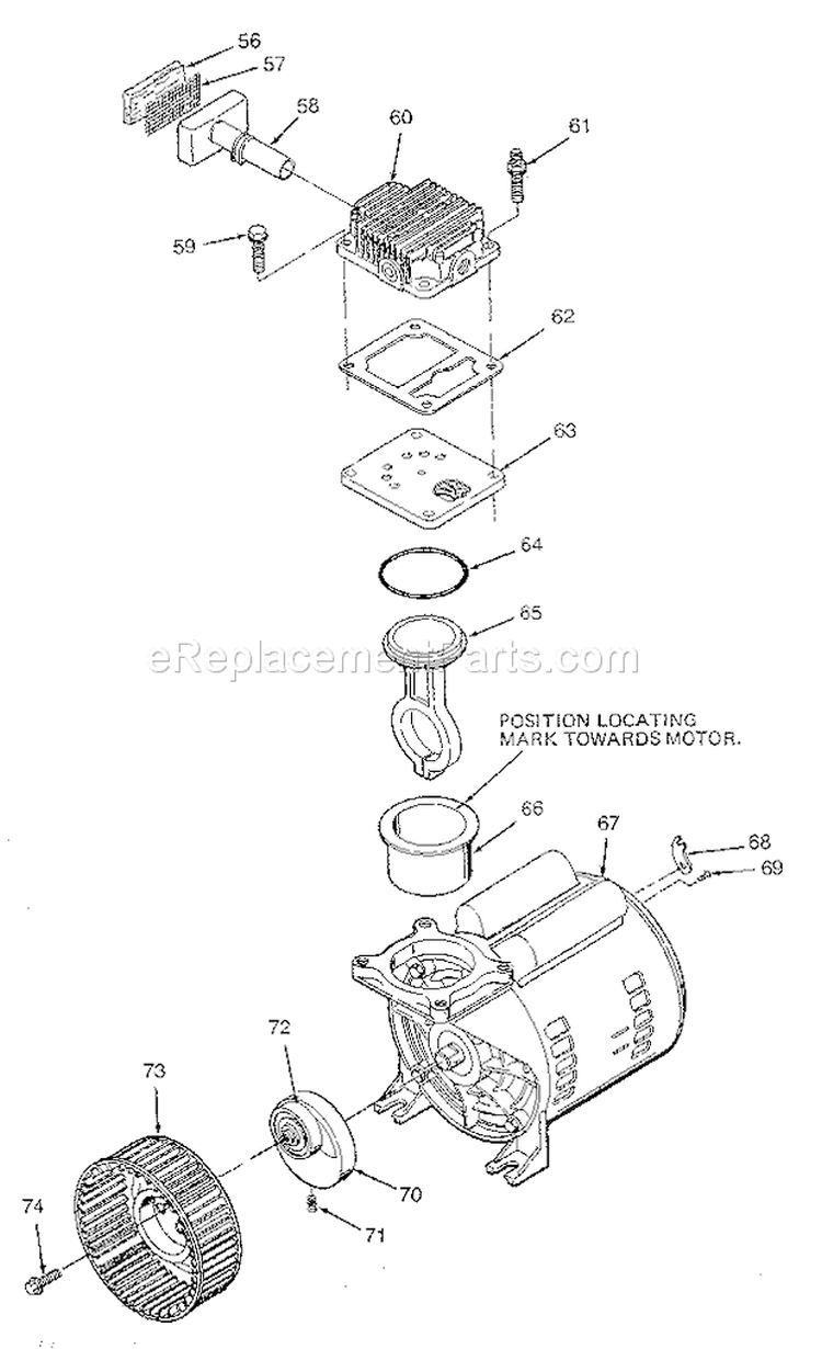 Page B Diagram and Parts List for 919153230  Craftsman Compressor