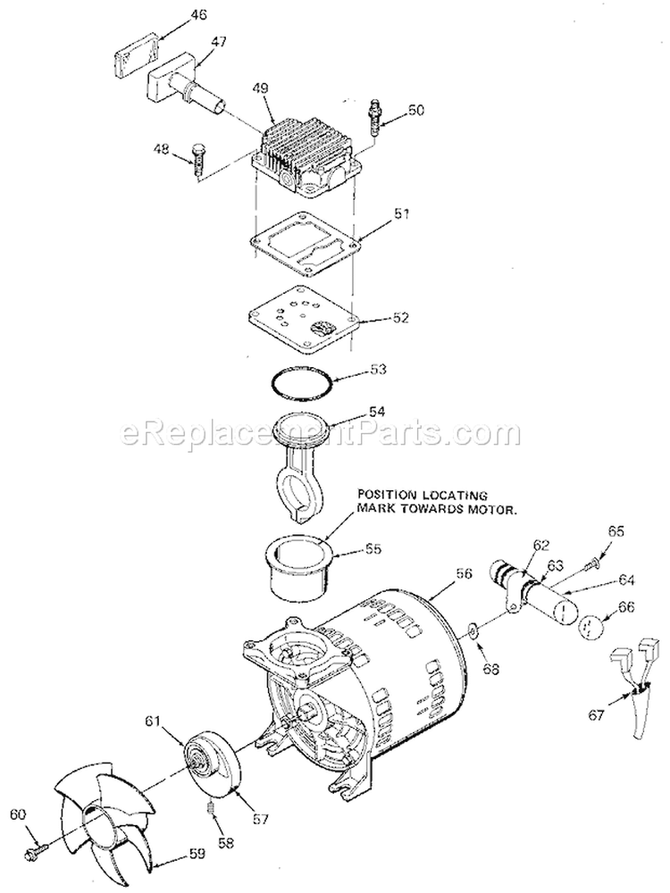 Page B Diagram and Parts List for 919153410  Craftsman Compressor