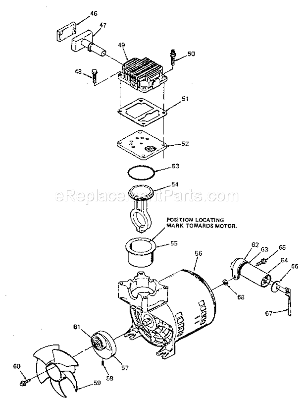Page B Diagram and Parts List for 919153411  Craftsman Compressor