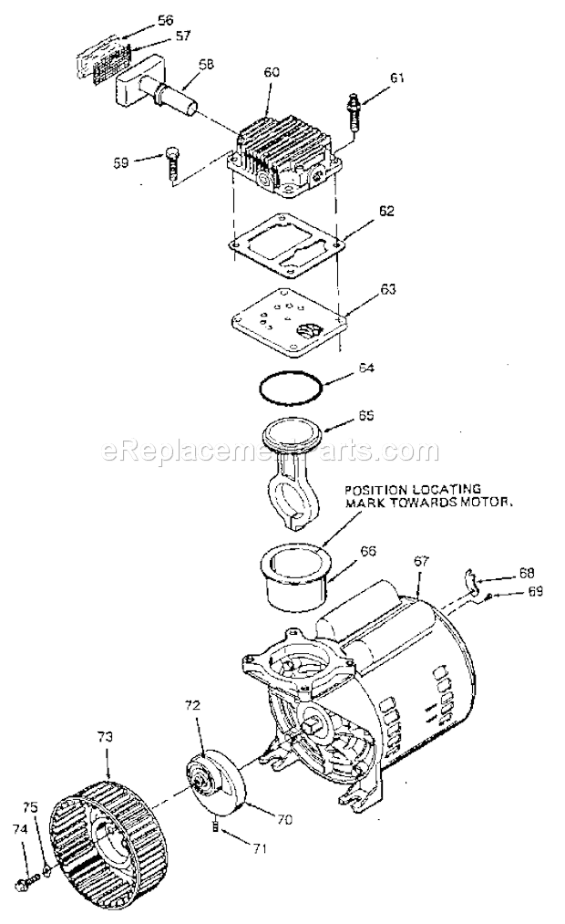 Page B Diagram and Parts List for 919153430  Craftsman Compressor