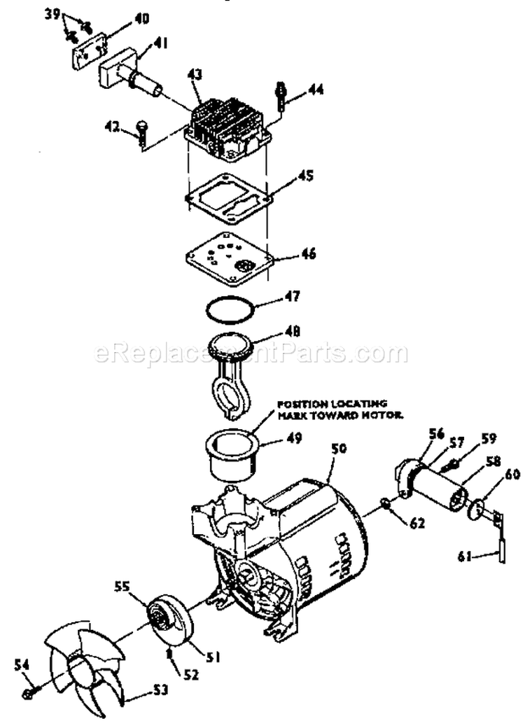 Compressor Pump Diagram Diagram and Parts List for 919153460  Craftsman Compressor