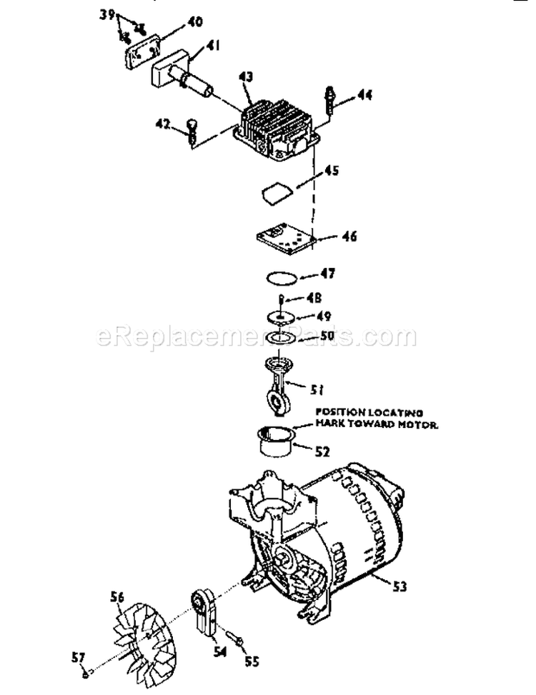 Page B Diagram and Parts List for 919153461  Craftsman Compressor