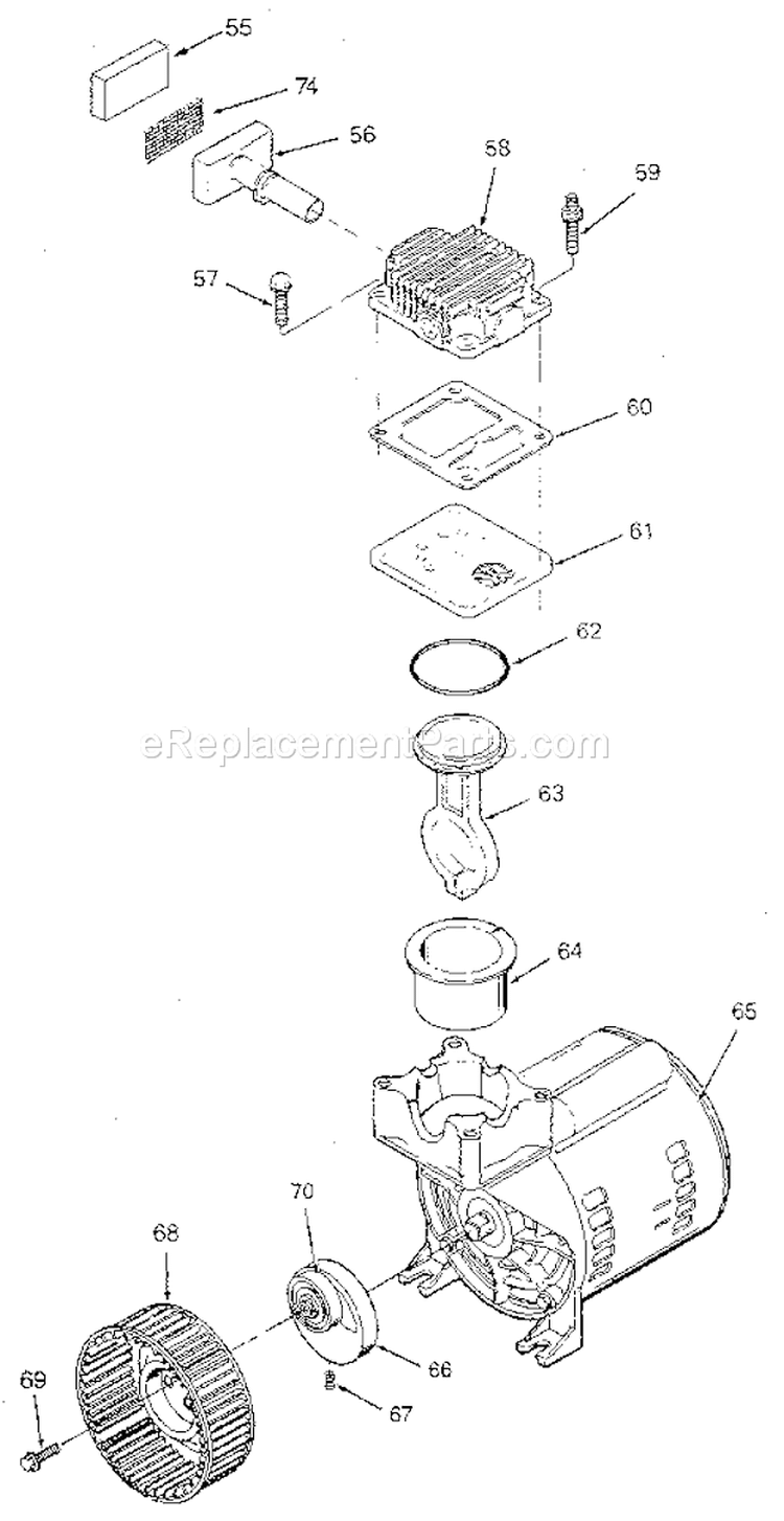 Page B Diagram and Parts List for 919154030  Craftsman Compressor