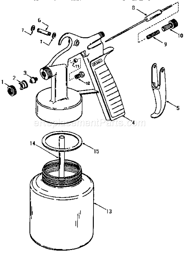 Page A Diagram and Parts List for 919155100  Craftsman Paint Sprayer
