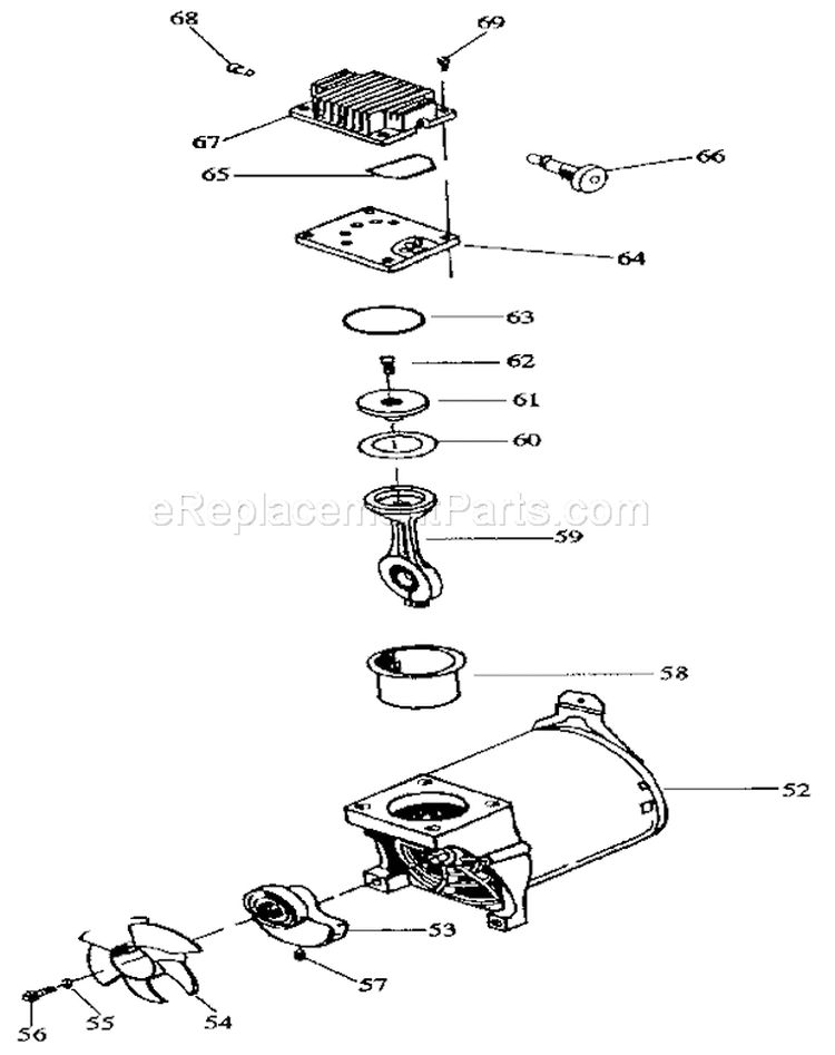 Page B Diagram and Parts List for 919155611  Craftsman Compressor