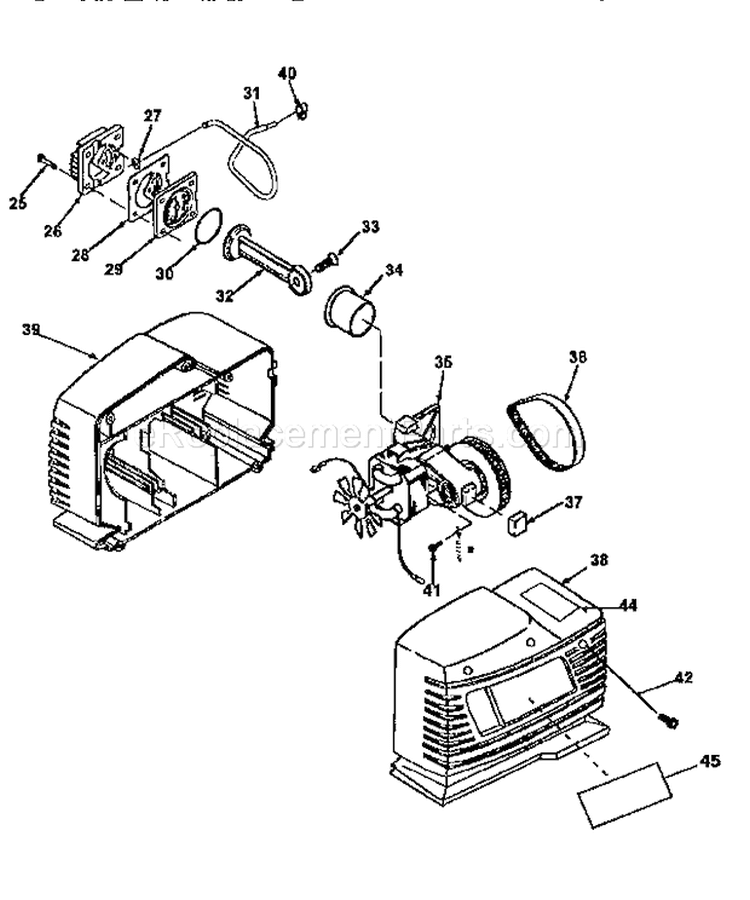 Compressor Pump Diagram and Parts List for 919162120  Craftsman Compressor