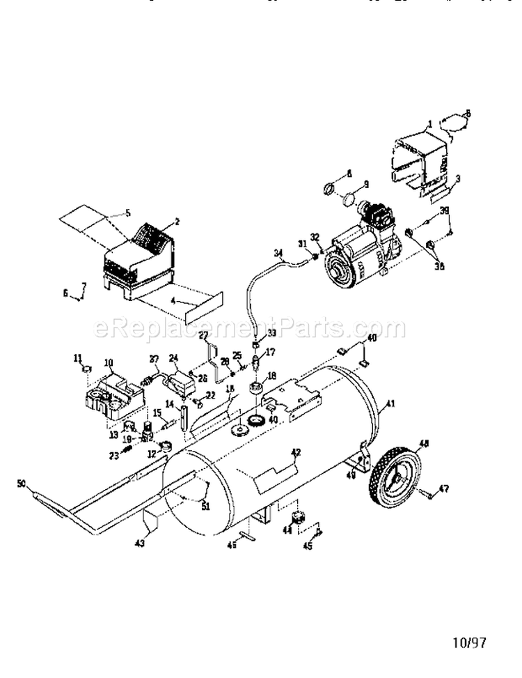 Page A Diagram and Parts List for 919164150  Craftsman Compressor