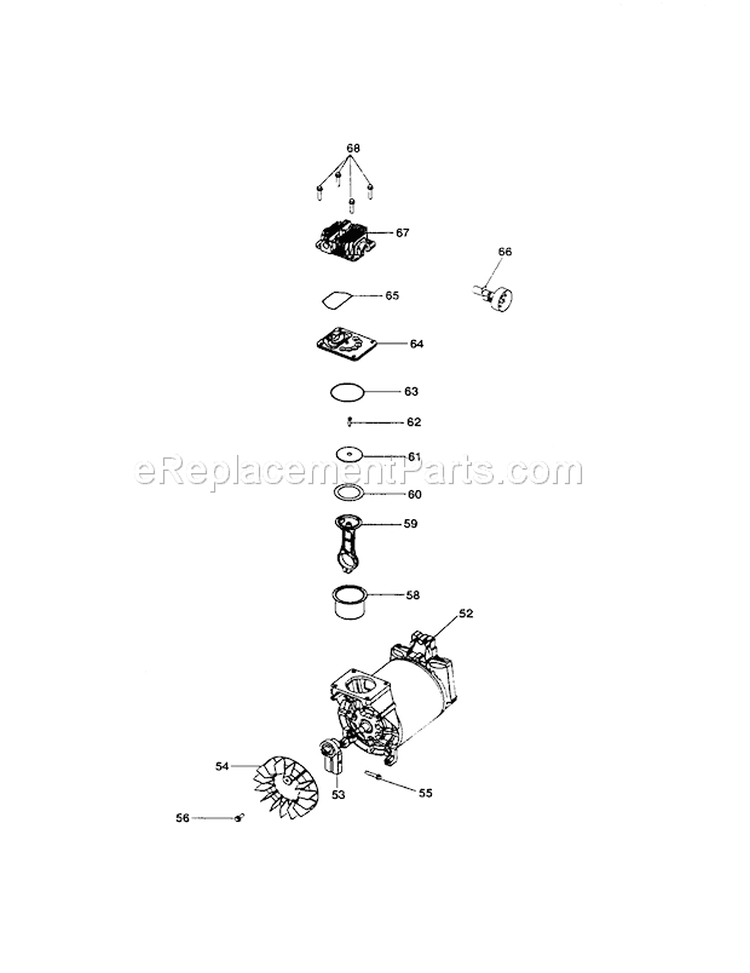 Pump Diagram and Parts List for 919165080  Craftsman Compressor