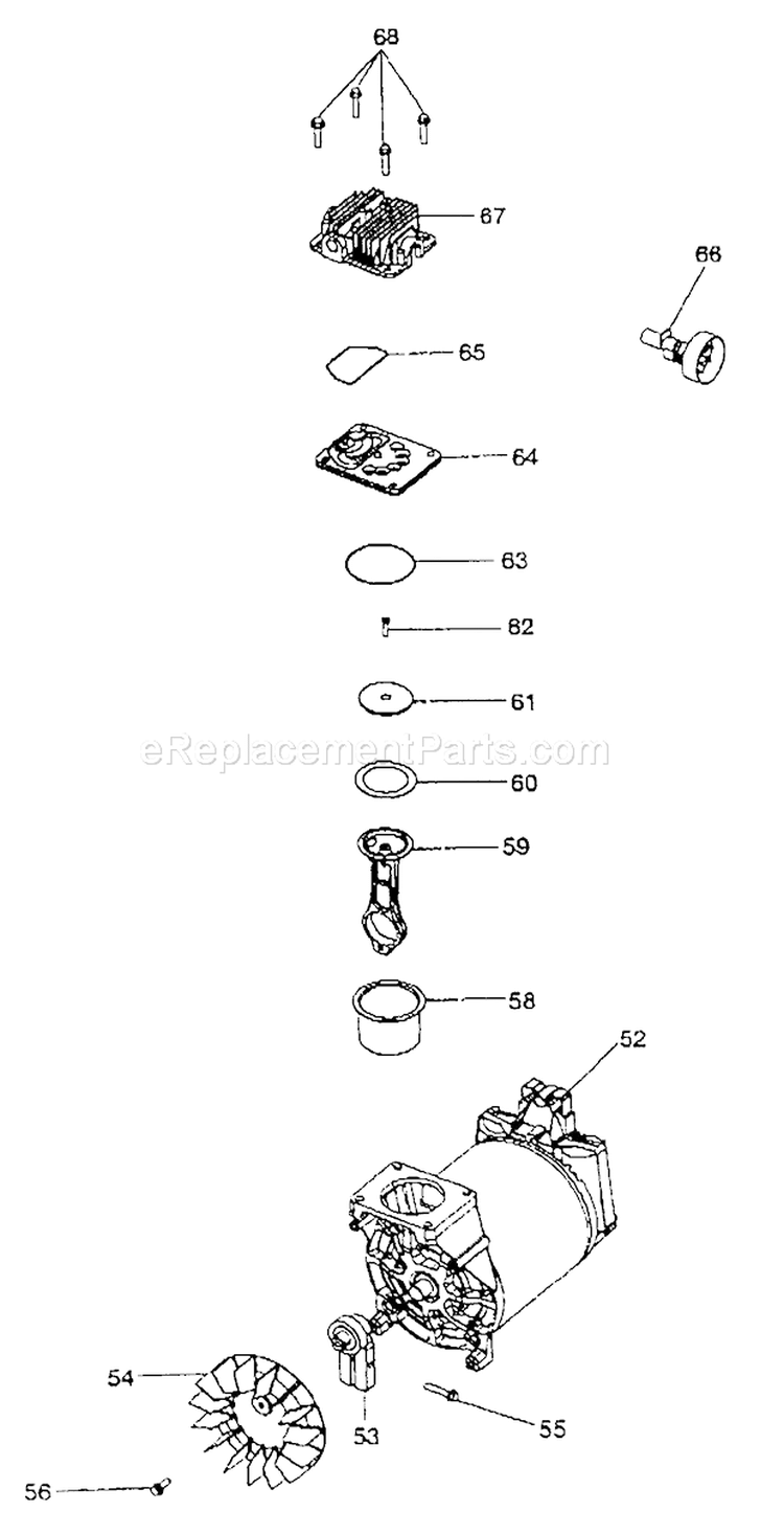 Page B Diagram and Parts List for 919165140  Craftsman Compressor