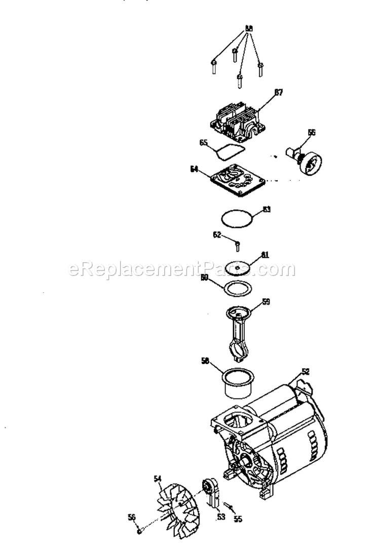 Page C Diagram and Parts List for 919165221  Craftsman Compressor