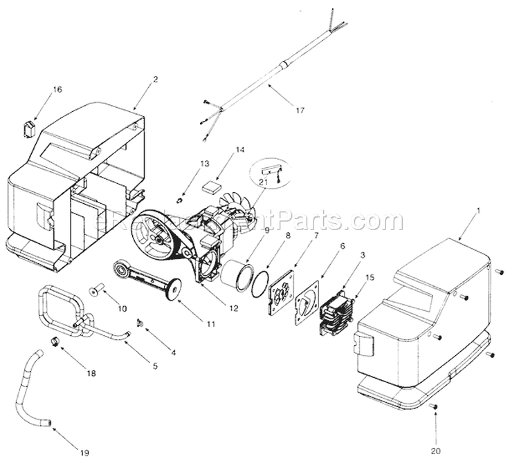 Page B Diagram and Parts List for 919165240  Craftsman Compressor
