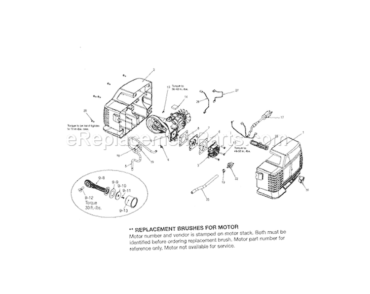 Pump Diagram and Parts List for 919167244  Craftsman Compressor