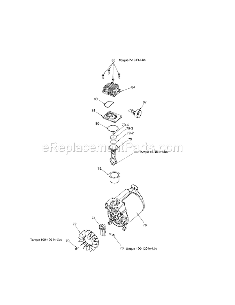 Pump Diagram Diagram and Parts List for 919167340  Craftsman Compressor