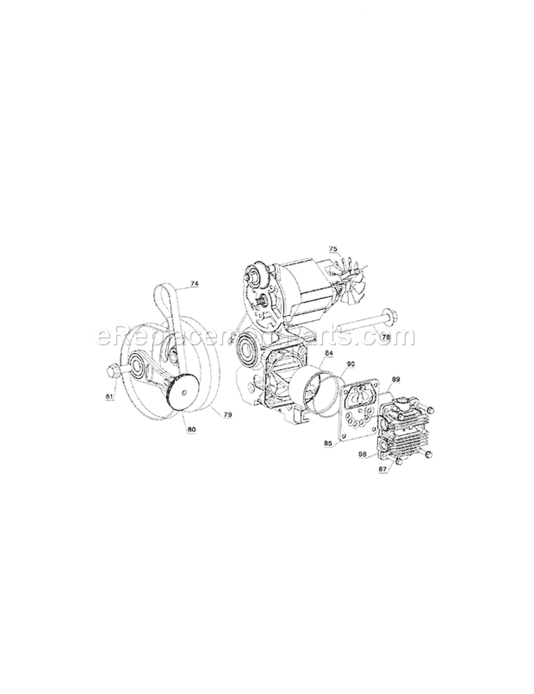Connection Rod/Piston/Hea... Diagram and Parts List for 919167610  Craftsman Compressor