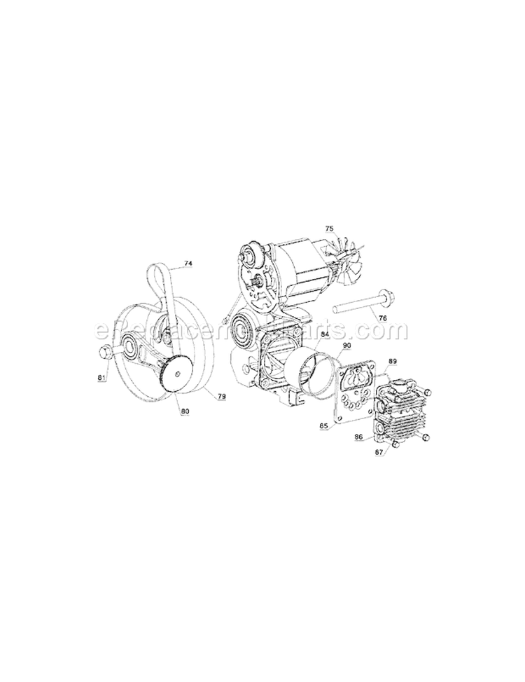 Pump Diagram and Parts List for 919167620  Craftsman Compressor