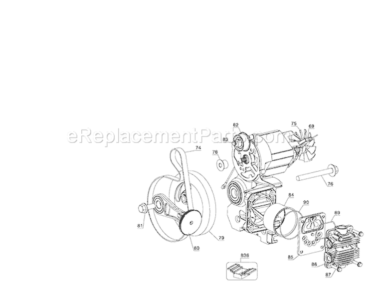 Motor Diagram and Parts List for 919167710  Craftsman Compressor
