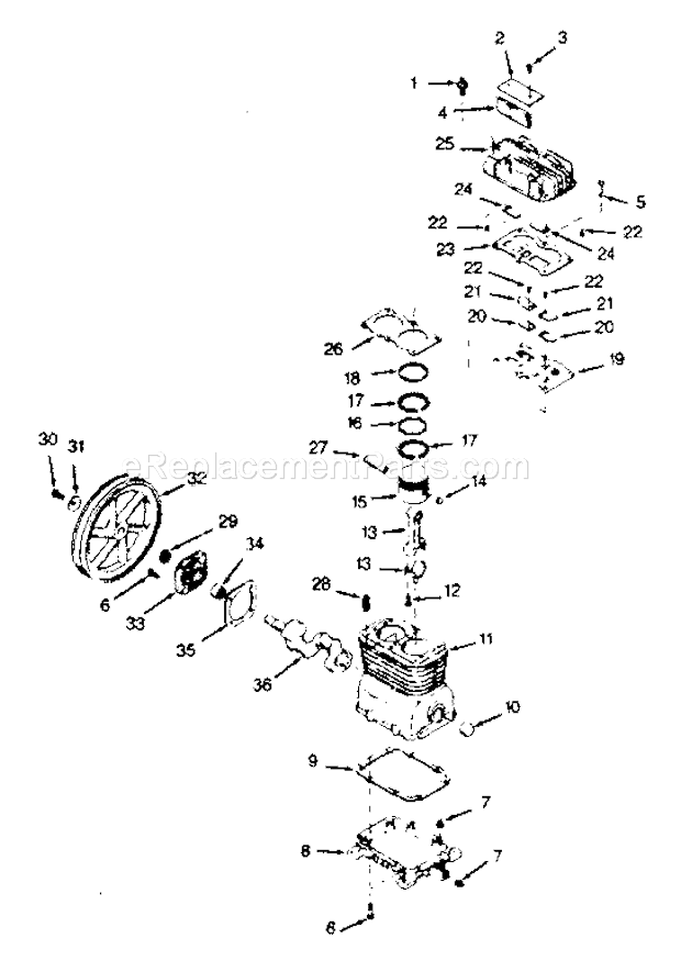 Page A Diagram and Parts List for 919174110  Craftsman Compressor