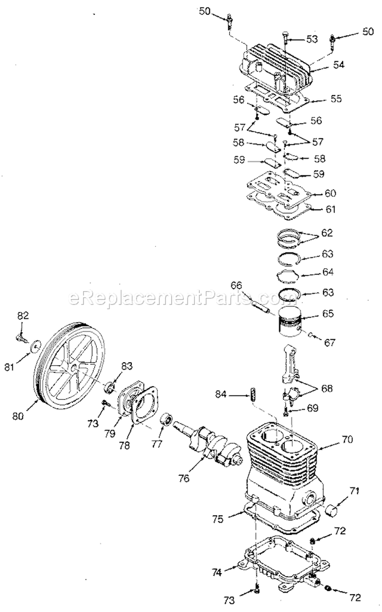 Page B Diagram and Parts List for 919175100  Craftsman Compressor