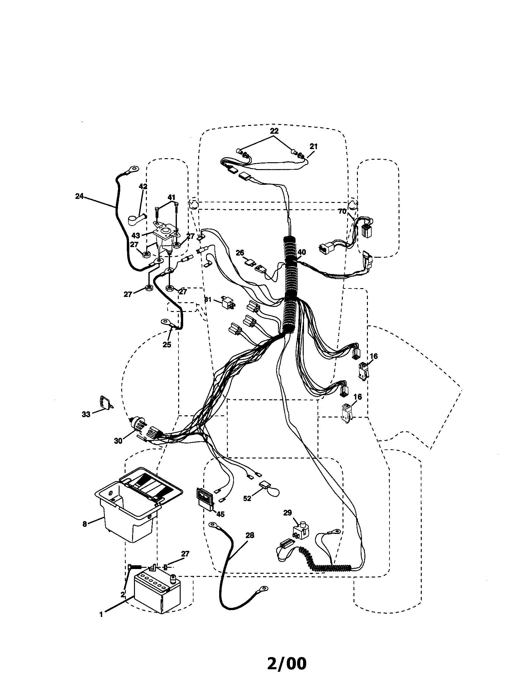 Electrical Diagram and Parts List for 917271062  Craftsman Lawn Tractor