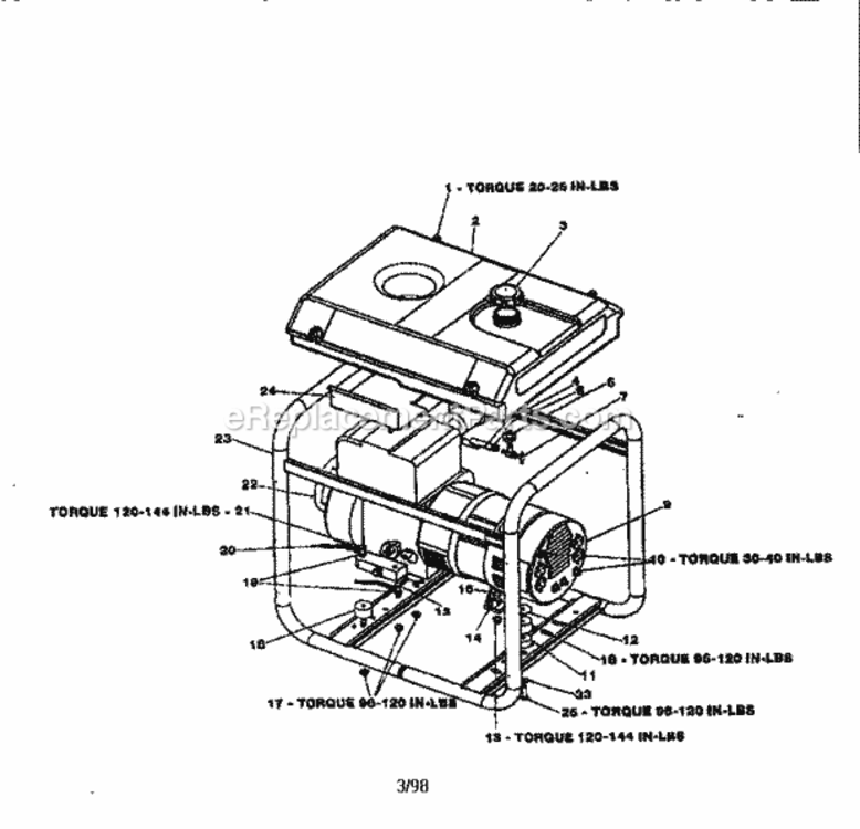 Page A Diagram and Parts List for 919326511  Craftsman Generator