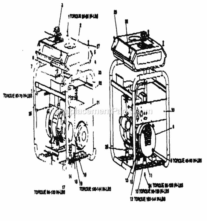 Page A Diagram and Parts List for 919329150  Craftsman Generator