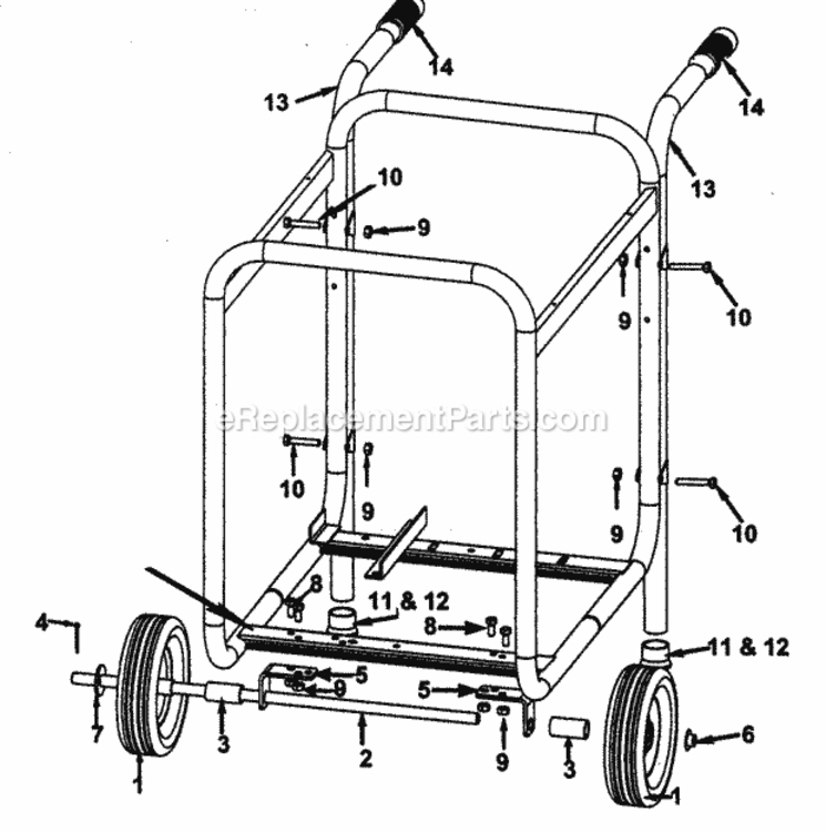 Page E Diagram and Parts List for 919670070  Craftsman Generator