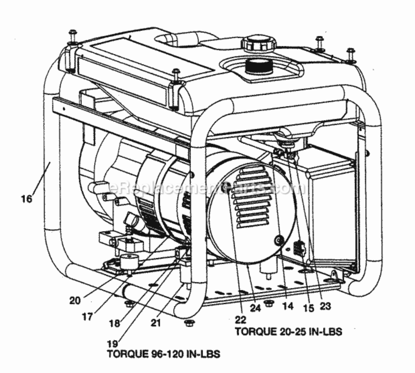 Page B Diagram and Parts List for 919679370  Craftsman Generator