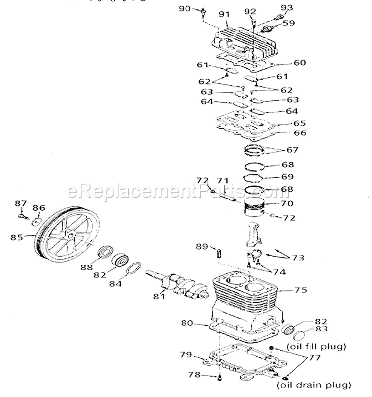 Page B Diagram and Parts List for 919728000  Craftsman Compressor