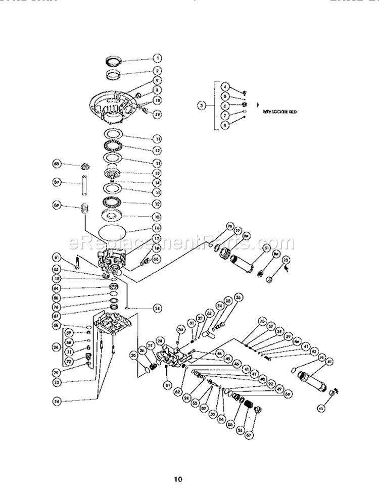 Pump Diagram and Parts List for 919762000  Craftsman Pressure Washer