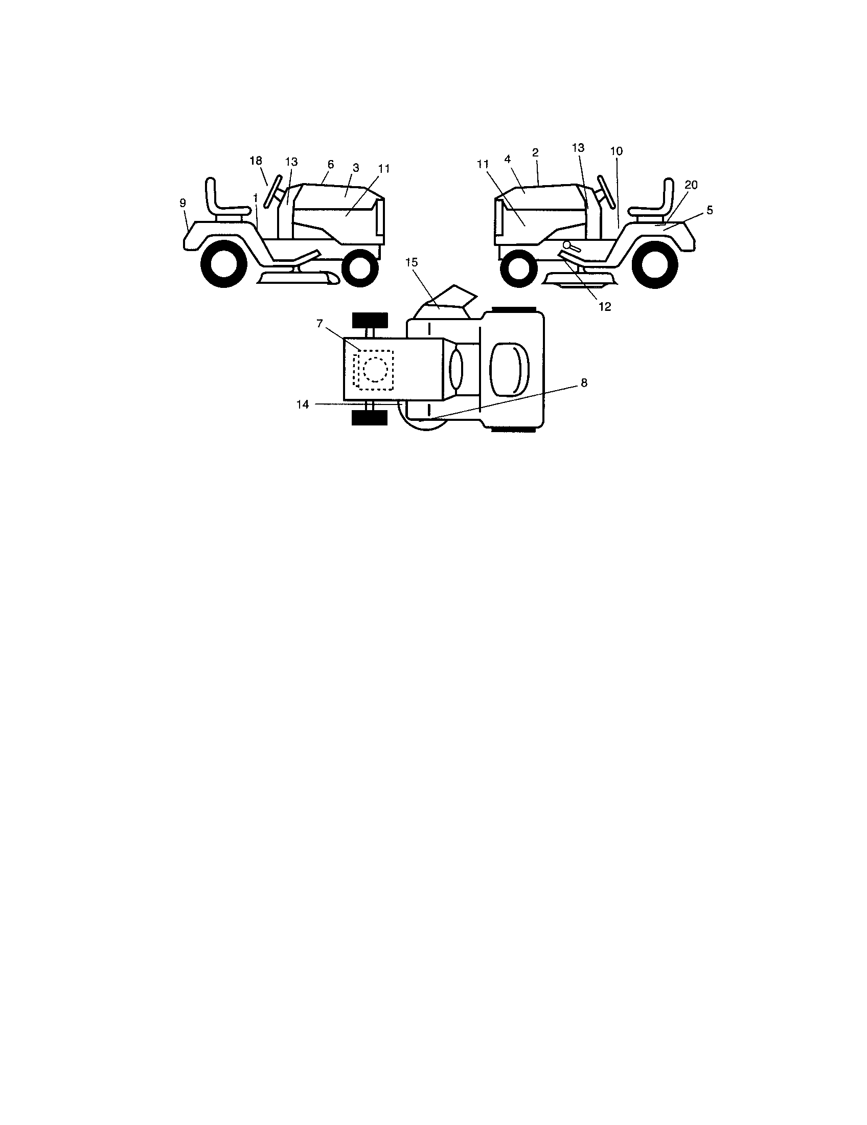 Decals Diagram and Parts List for 917273755  Craftsman Lawn Tractor