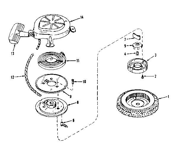 Starter No. 29224 Diagram and Parts List for 143502011  Craftsman Engine