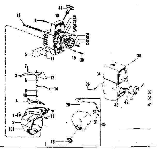 Fuel Tank Assembly Diagram and Parts List for 358798130  Craftsman Trimmer