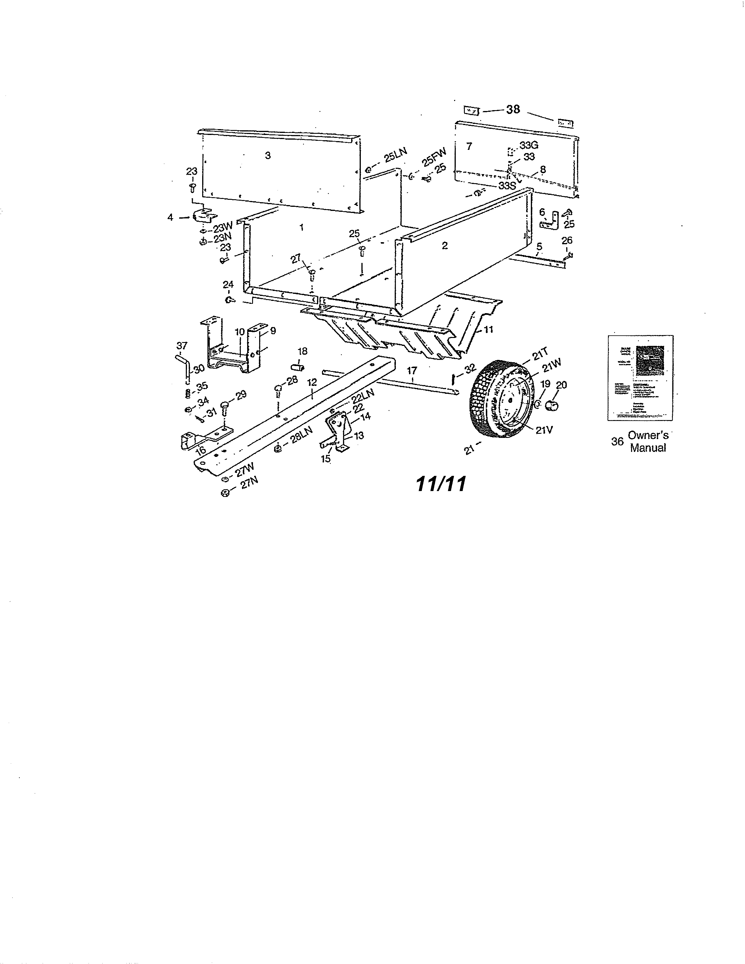 Dump Cart Diagram and Parts List for 610243860  Craftsman Tool Stand & Cart