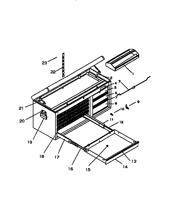 Unit Parts Diagram and Parts List for 706654221  Craftsman Tool Stand & Cart