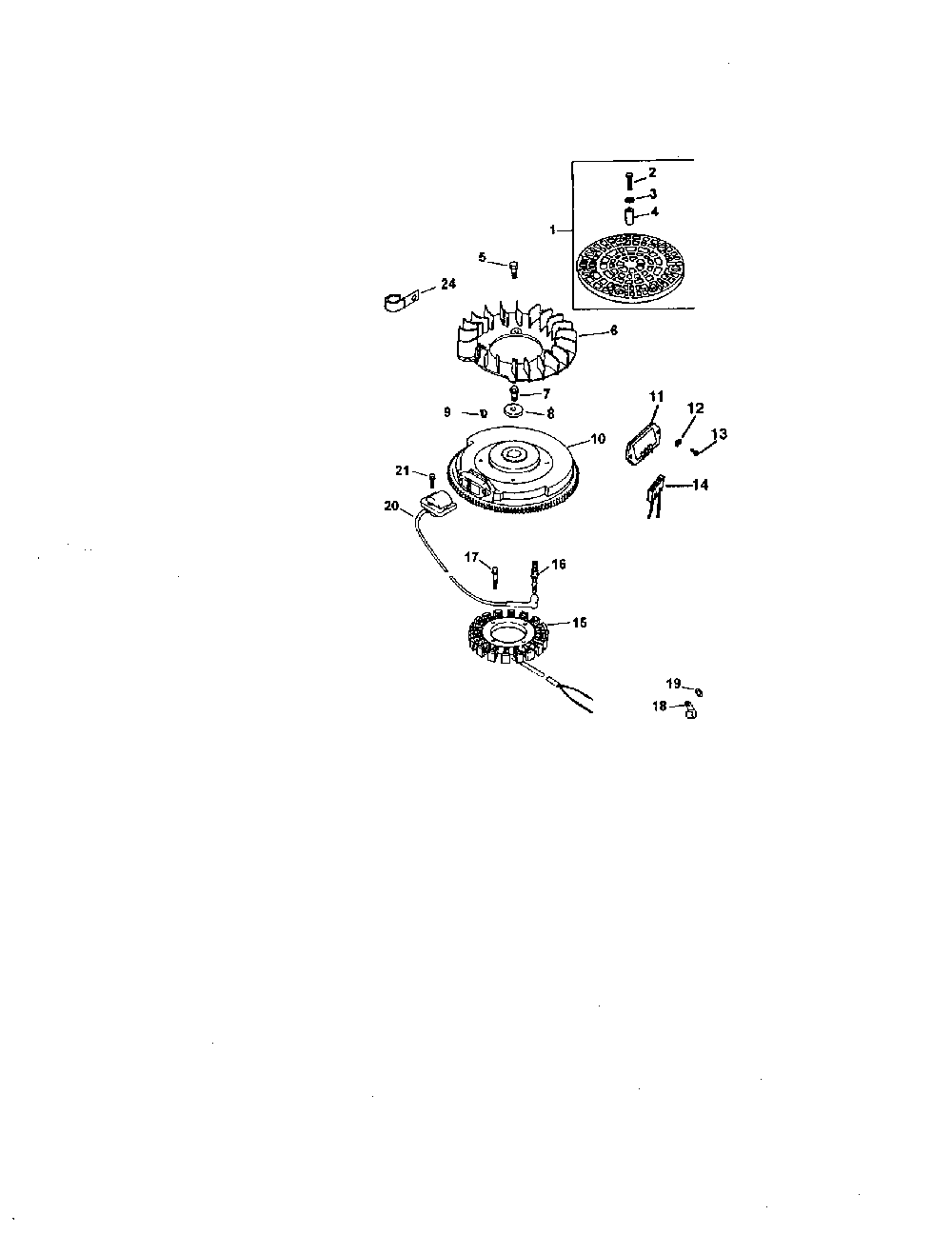 Ignition/electrical Diagram and Parts List for CV675-77549  Craftsman Engine