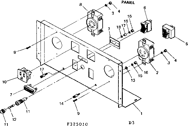 Panel Diagram and Parts List for 580325010  Craftsman Engine