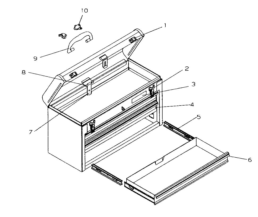 Cabinet Assy Diagram and Parts List for 706825940  Craftsman Tool Stand & Cart