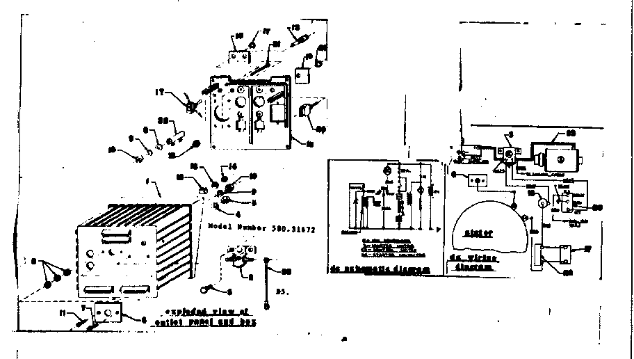 Outlet Panel And Box Diagram and Parts List for 58031672  Craftsman Engine