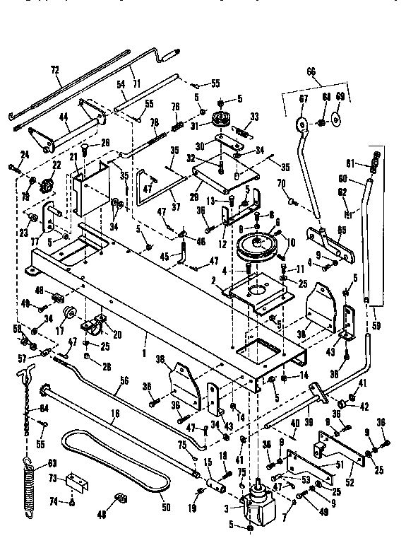 Main Frame Diagram and Parts List for 842242560  Craftsman Snow Blower