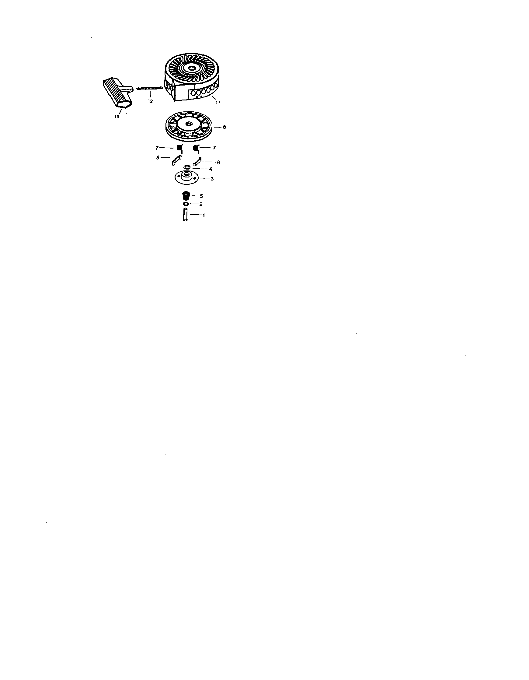 Rewind-starter Diagram and Parts List for 143026706  Craftsman Engine
