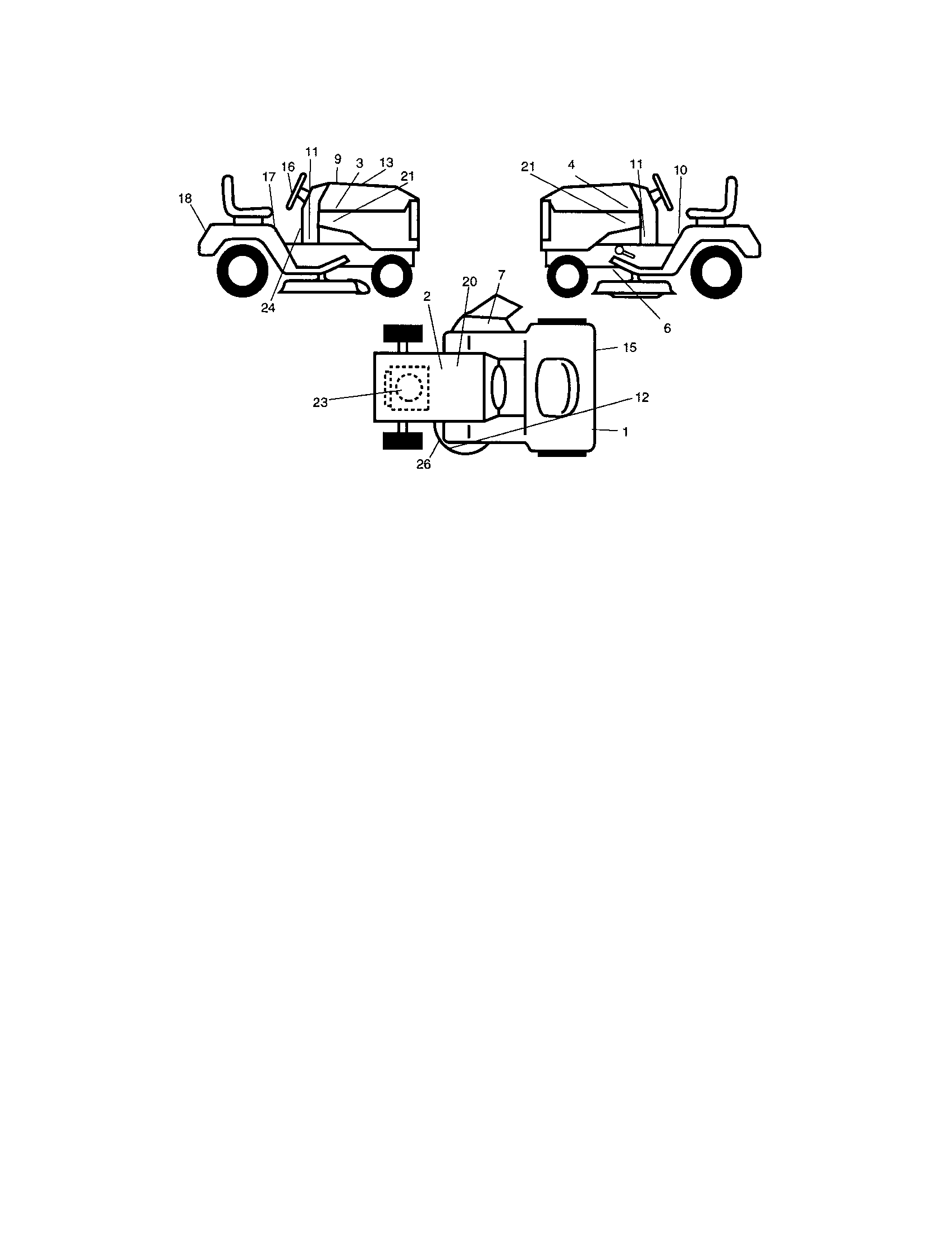 Decals Diagram and Parts List for 917273630  Craftsman Lawn Tractor