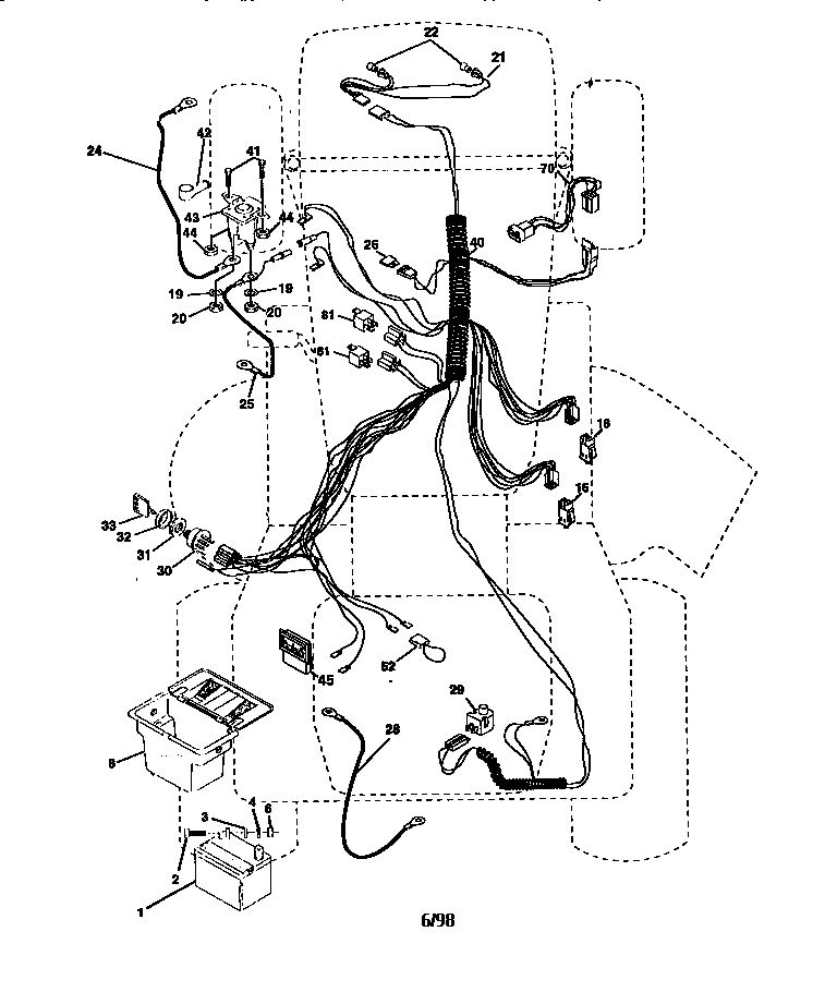 Electrical Diagram and Parts List for 917271380  Craftsman Lawn Tractor