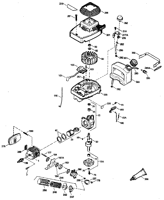 Replacement Parts Diagram and Parts List for 200711031  Craftsman Engine